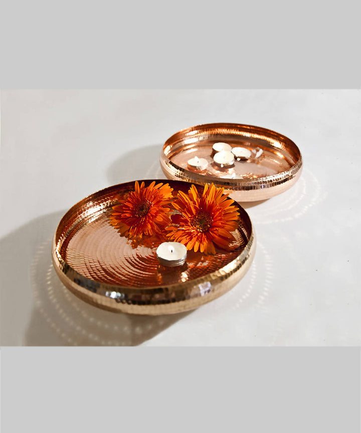 Handmade copper meditation urli