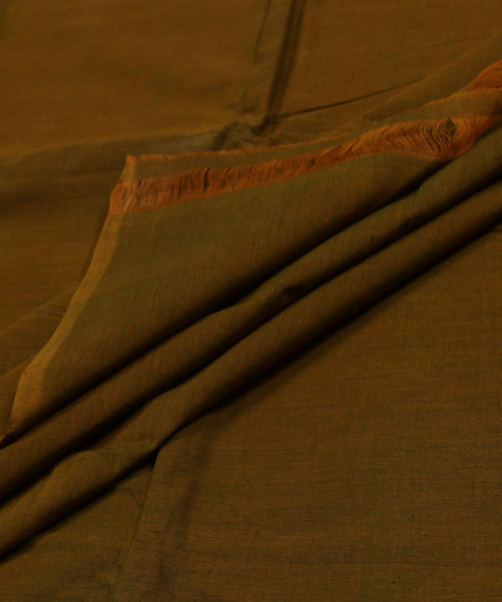 0.8m Yellow and Green Handloom Cotton Fabric