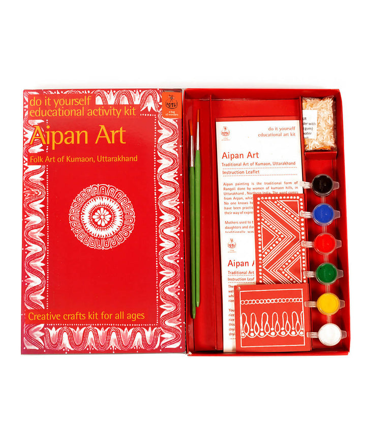 Handmade DIY Educational Colouring Kit Aipan Painting of Uttarakhand