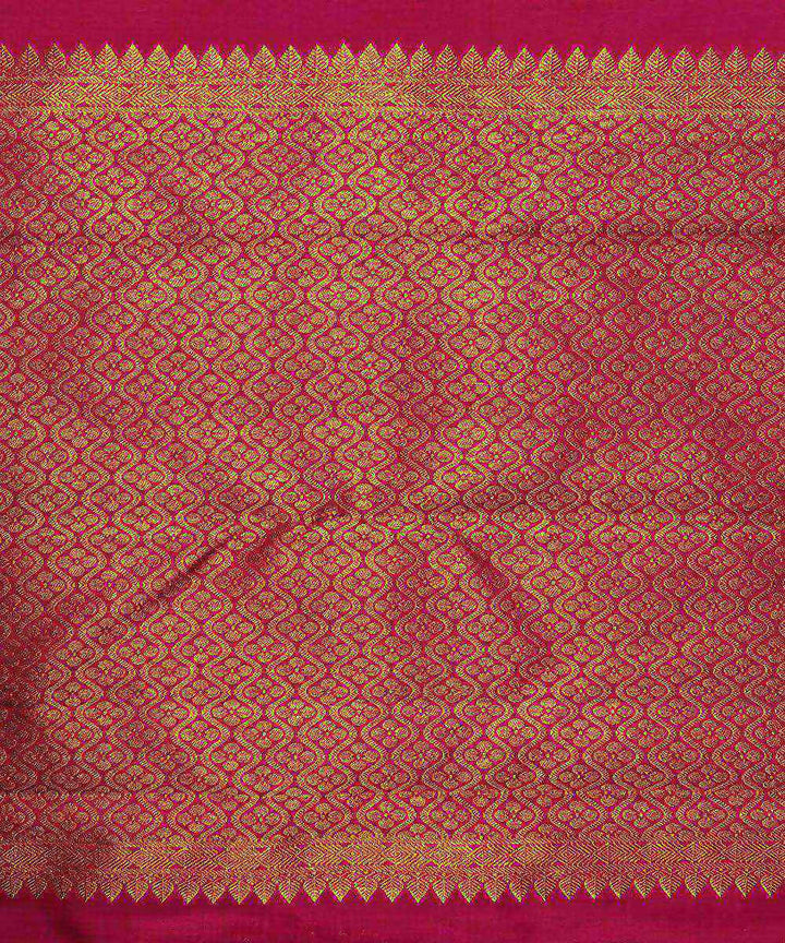 Pink purple handloom partly kanchi silk saree