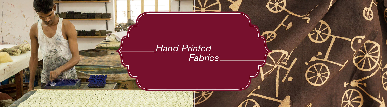 Hand printed fabrics