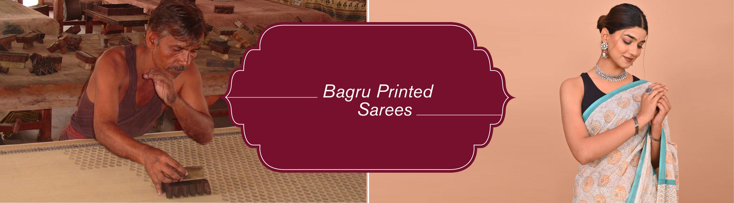 Bagru block Print Sarees