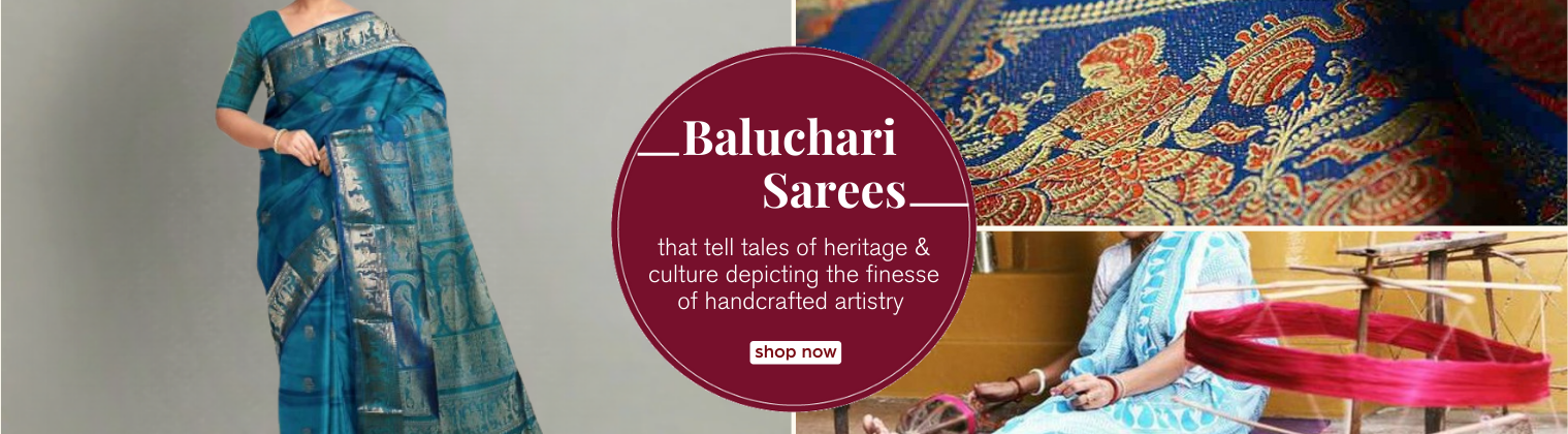 Curated Baluchari Sarees