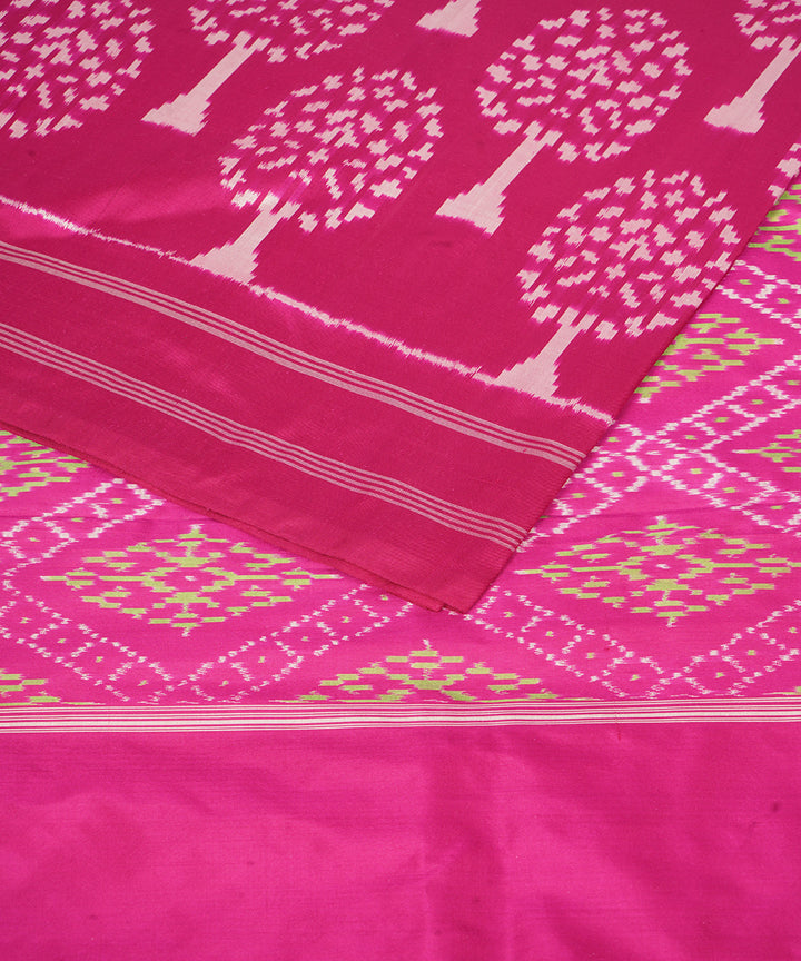 Purple offwhite pochampally ikat handloom silk saree