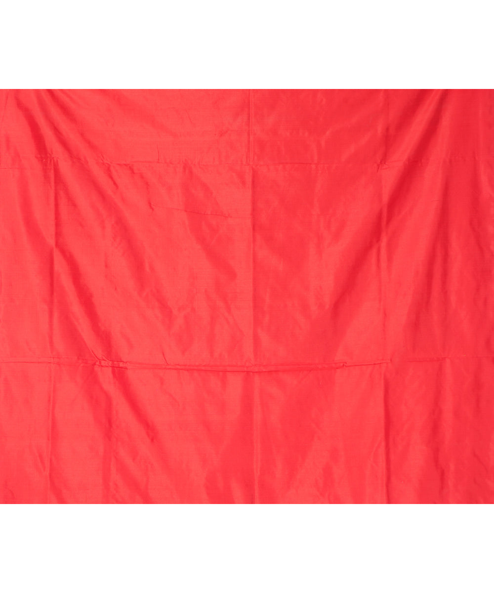 Navy blue red silk pochampally ikat handwoven saree