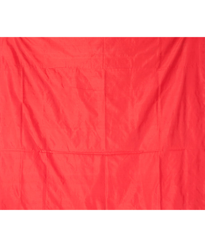 Navy blue red silk pochampally ikat handwoven saree