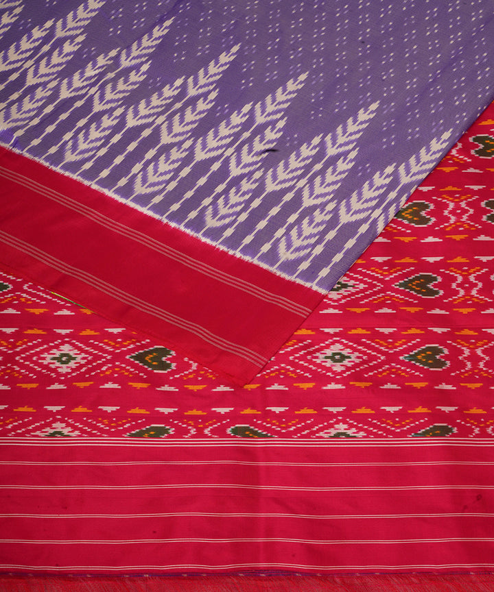 Cyan blue red pochampally ikat handloom silk saree