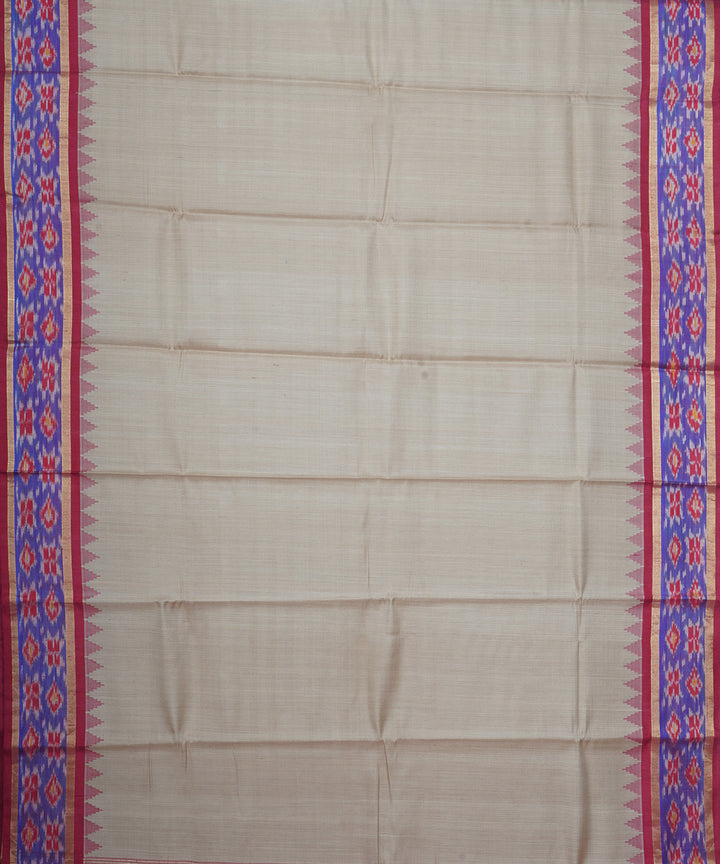 Grey maroon gadwal handloom silk saree