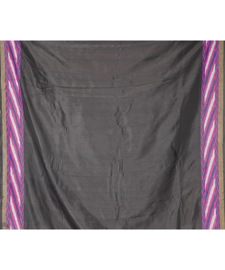 Pink black gadwal handloom silk saree