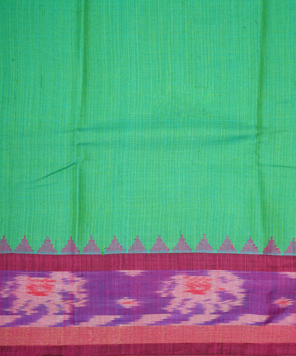 Light green pink gadwal handloom silk saree