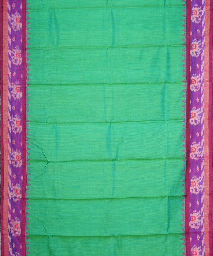 Light green pink gadwal handloom silk saree