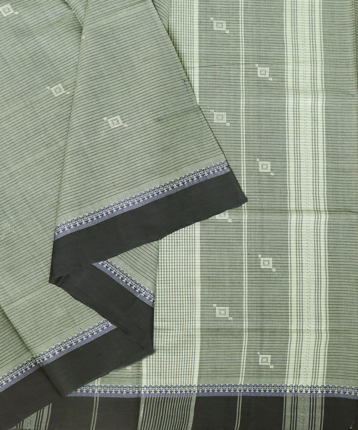 Offwhite black handwoven cotton rajahmundry saree