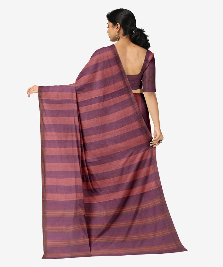 Red strips handwoven rajahmundry cotton saree