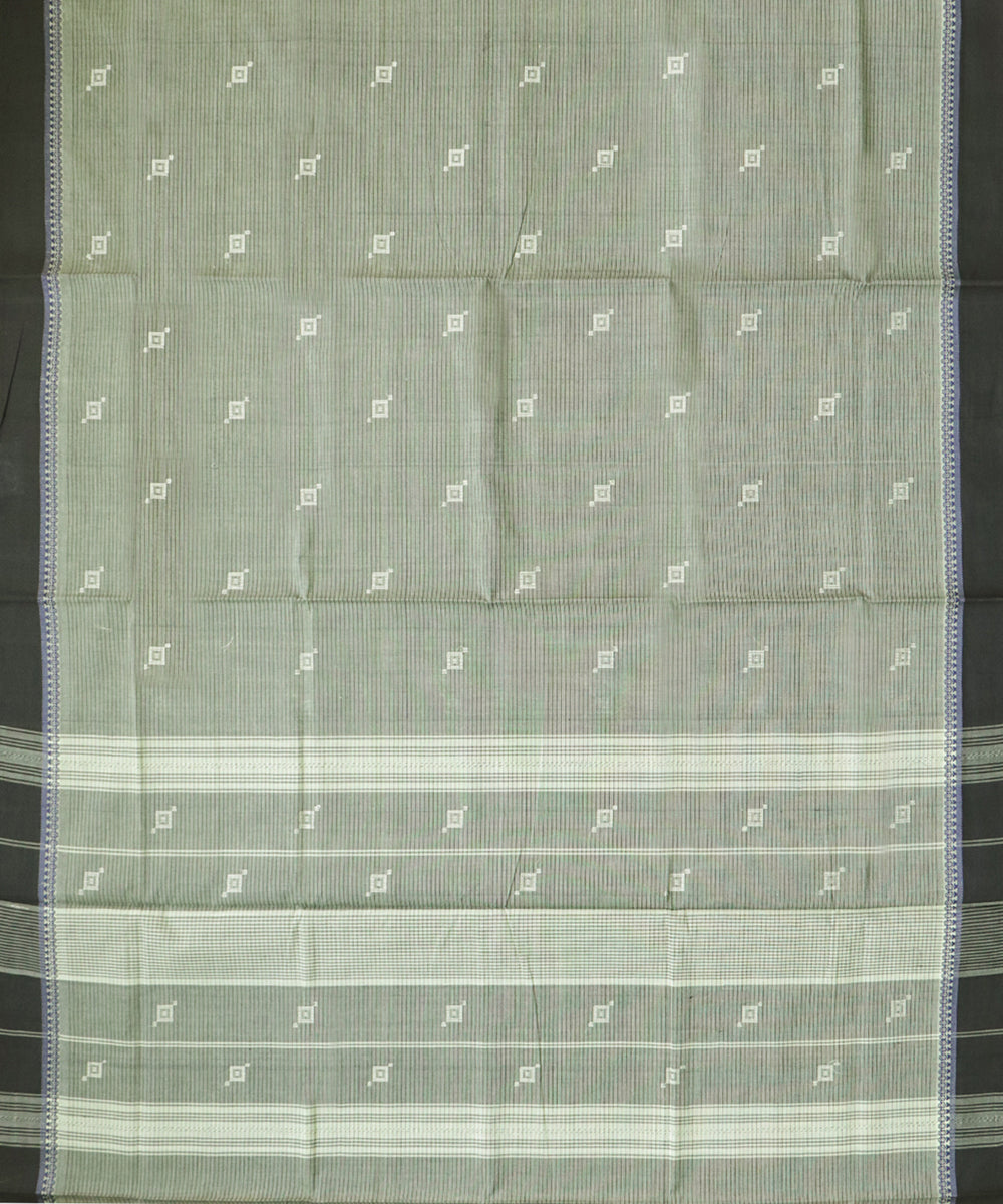 Offwhite black handwoven cotton rajahmundry saree