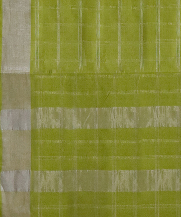Light green grey handwoven cotton venkatagiri saree