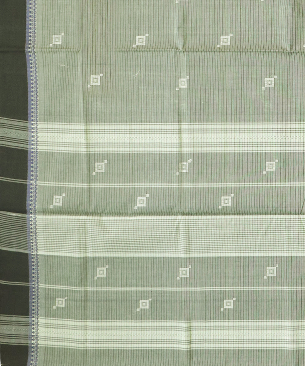 Offwhite black handwoven cotton rajahmundry saree