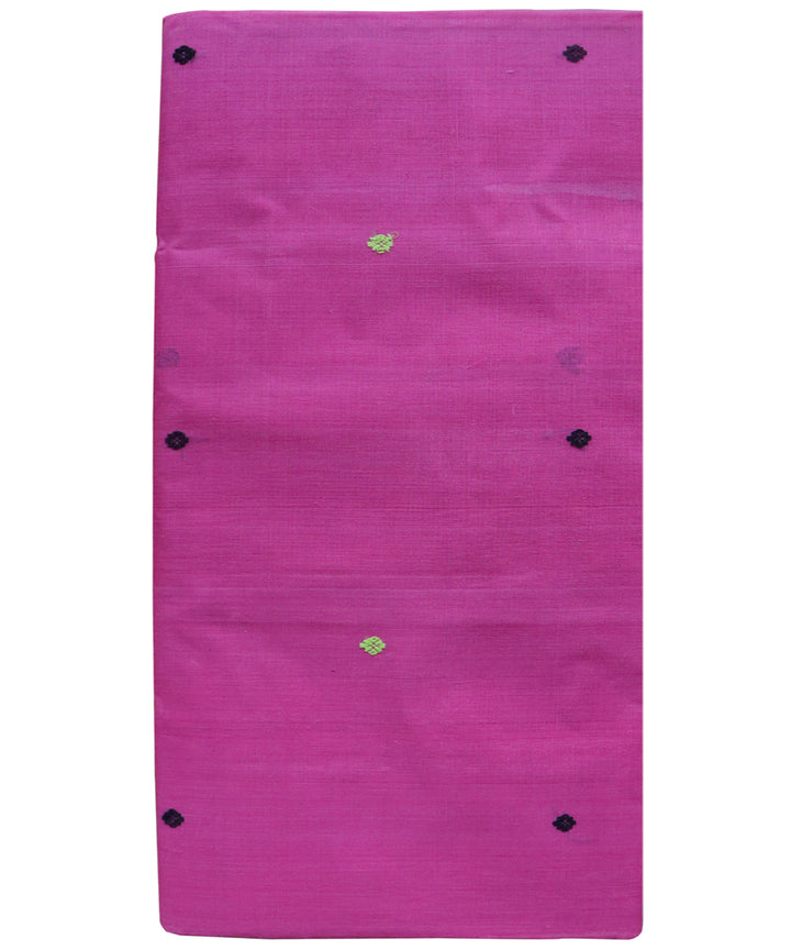 Pink blue handwoven cotton venkatagiri saree
