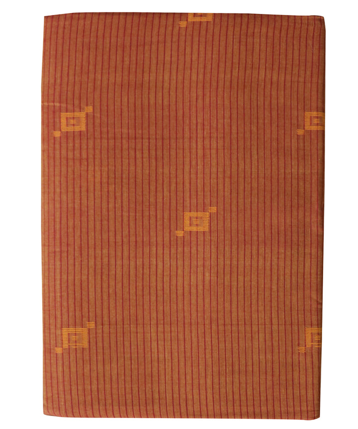 Brown maroon handwoven cotton rajahmundry saree