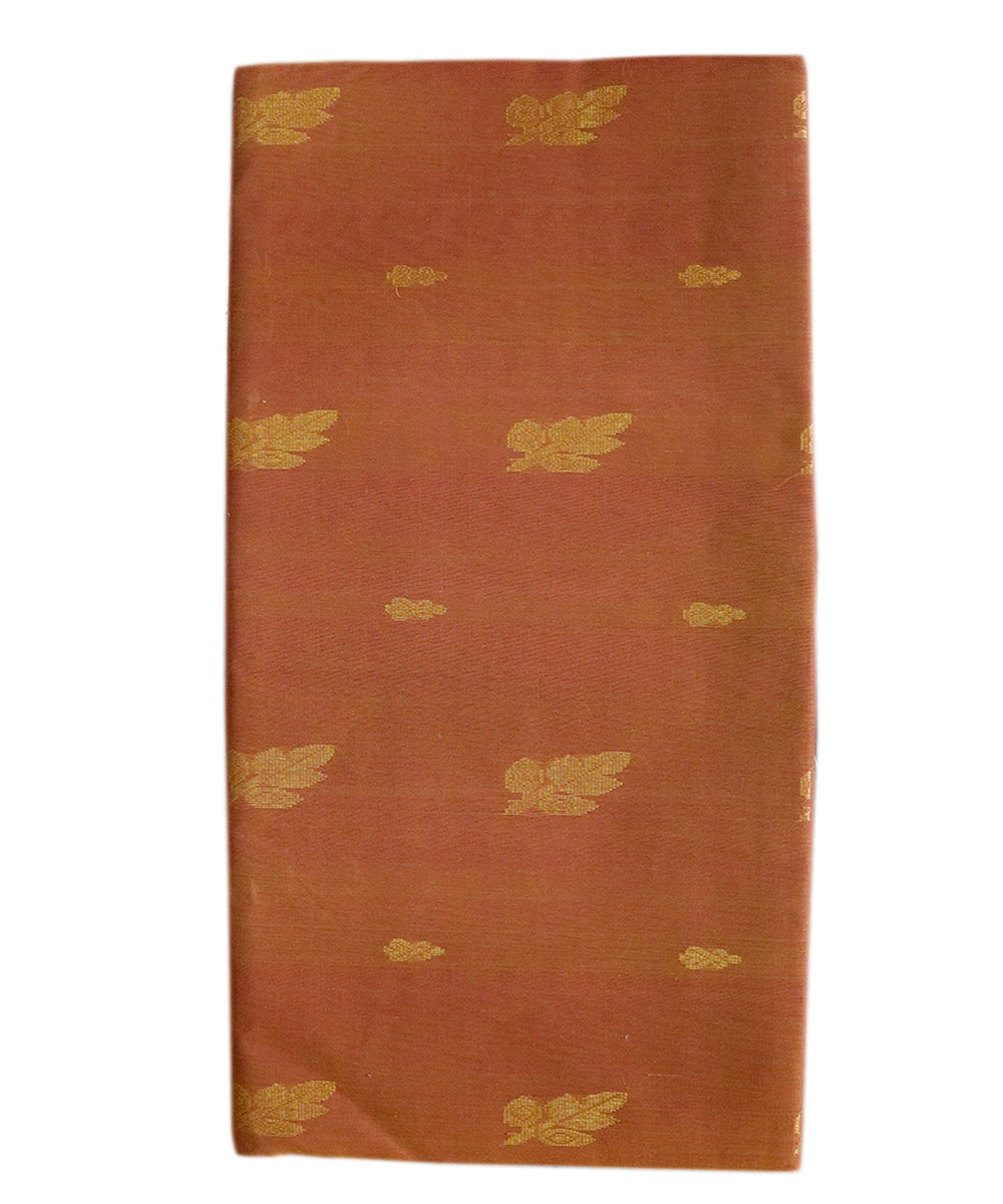Brown yellow handwoven cotton venkatagiri saree