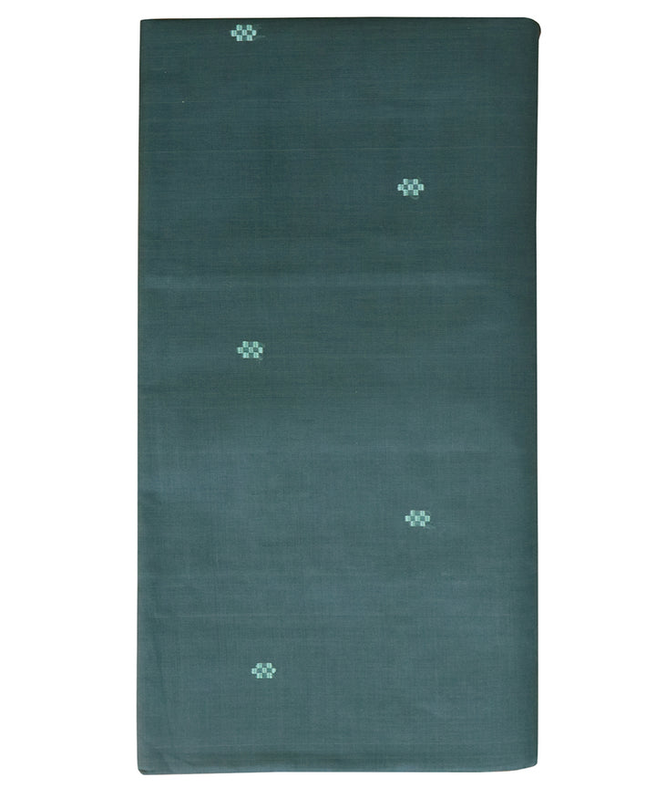 Dark green handwoven cotton venkatagiri saree
