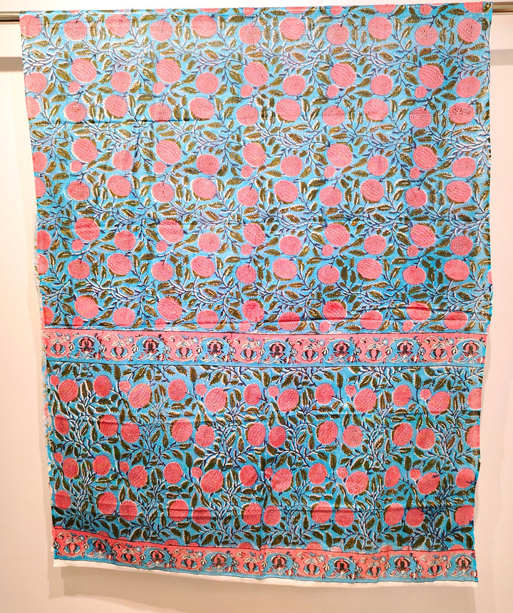 Block-Printed Flower Garden Dupatta.