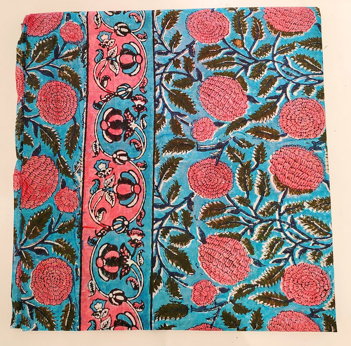 Block-Printed Flower Garden Dupatta.