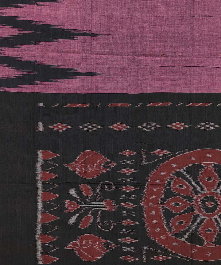 Purple black cotton handloom nuapatna saree