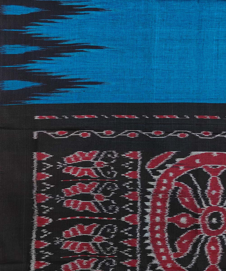 Blue and black cotton handloom nuapatna saree