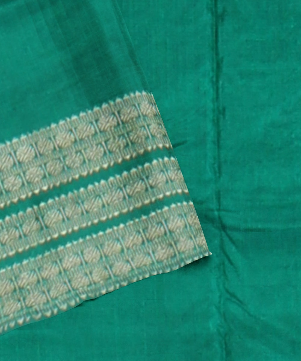 Light green green silk handloom sambalpuri saree