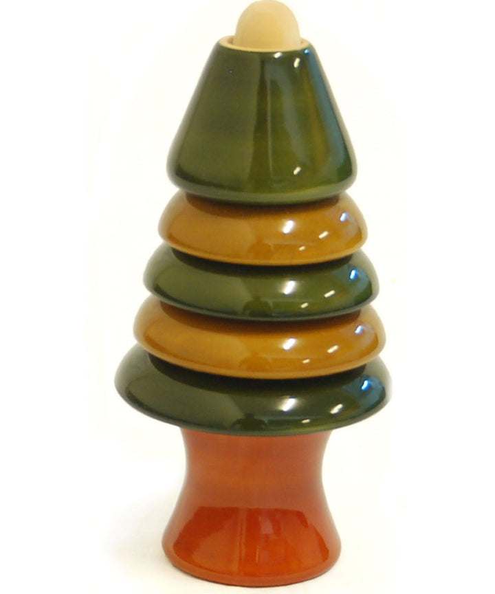 Dark green wooden channapatna toy