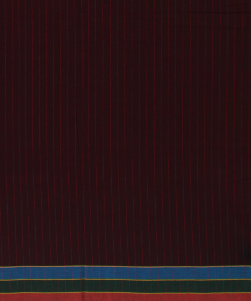 Maroon cyan blue kala cotton handloom bhujodi saree