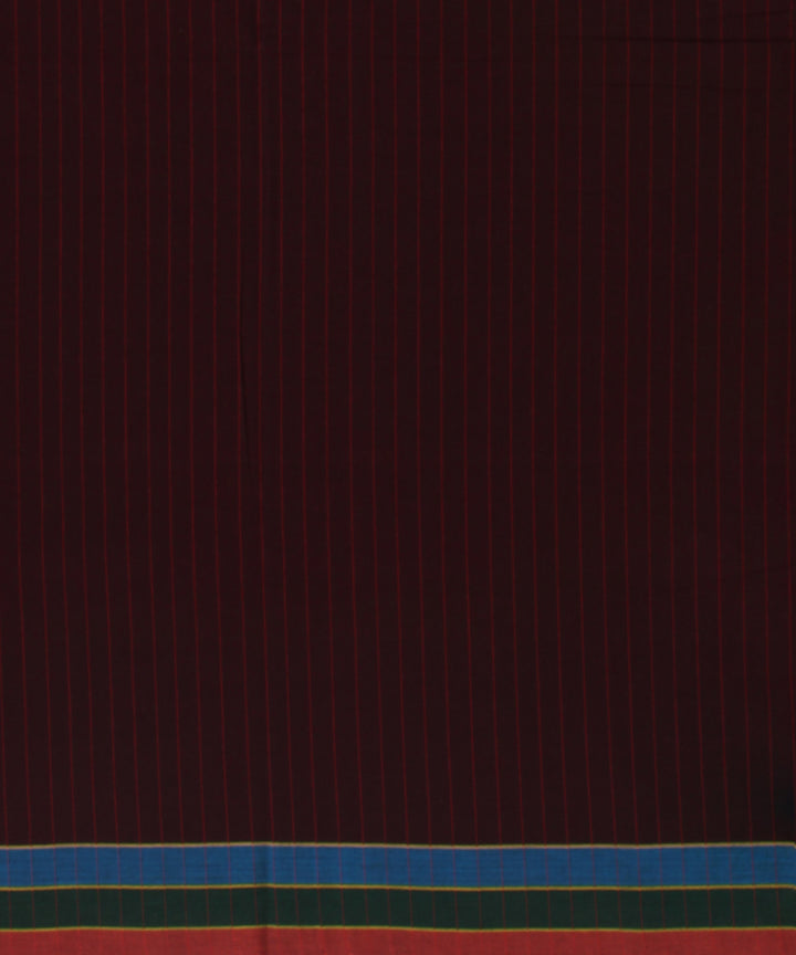 Maroon cyan blue kala cotton handloom bhujodi saree