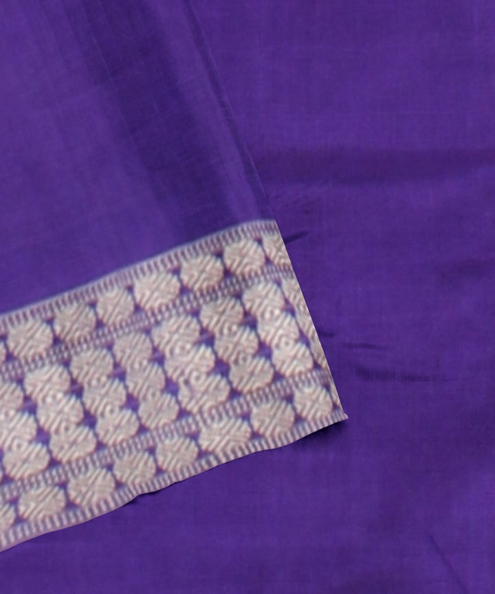 Yellow blue silk handloom bomkai saree