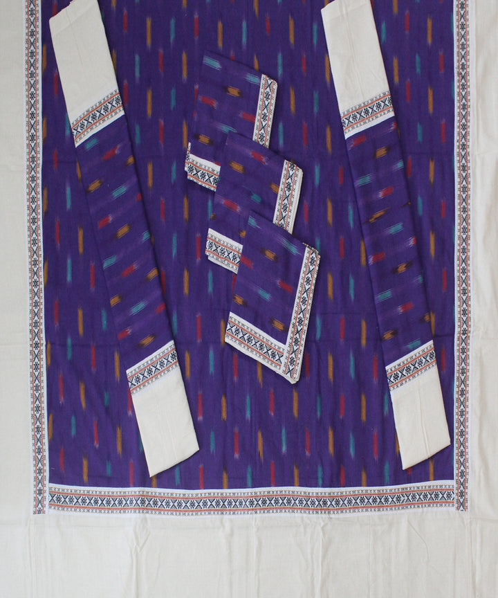 Blue multicolor handmade pochampally ikat diwan set