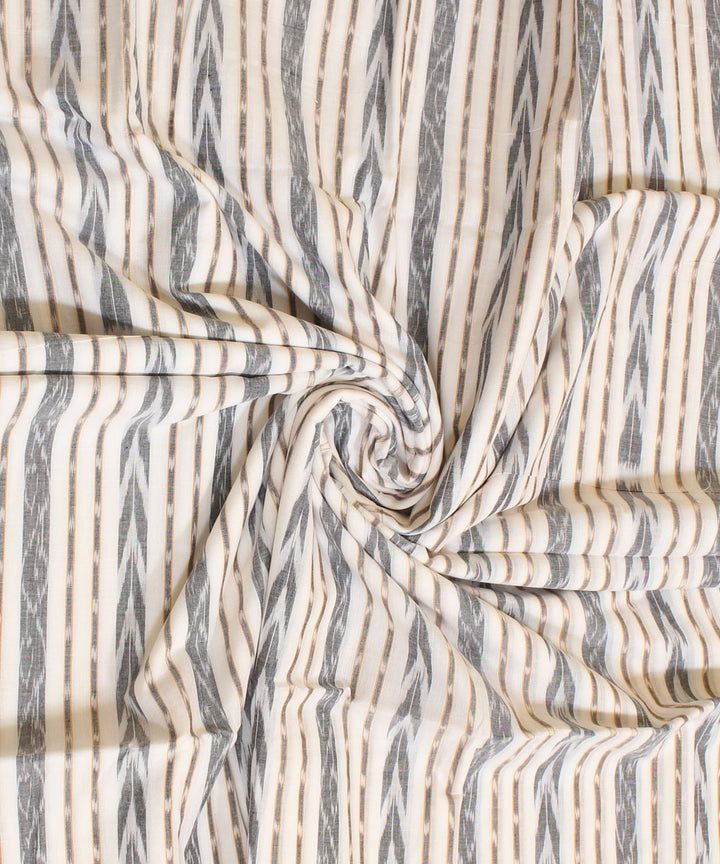 2.4 m offwhite grey handwoven cotton nuapatna kurta material