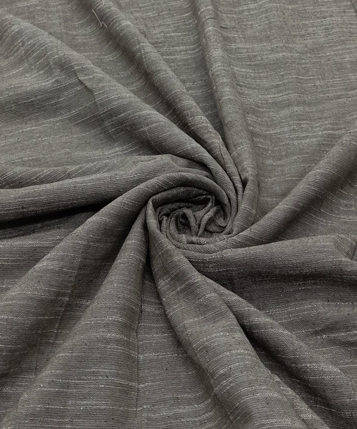 Grey handwoven cotton khadi fabric