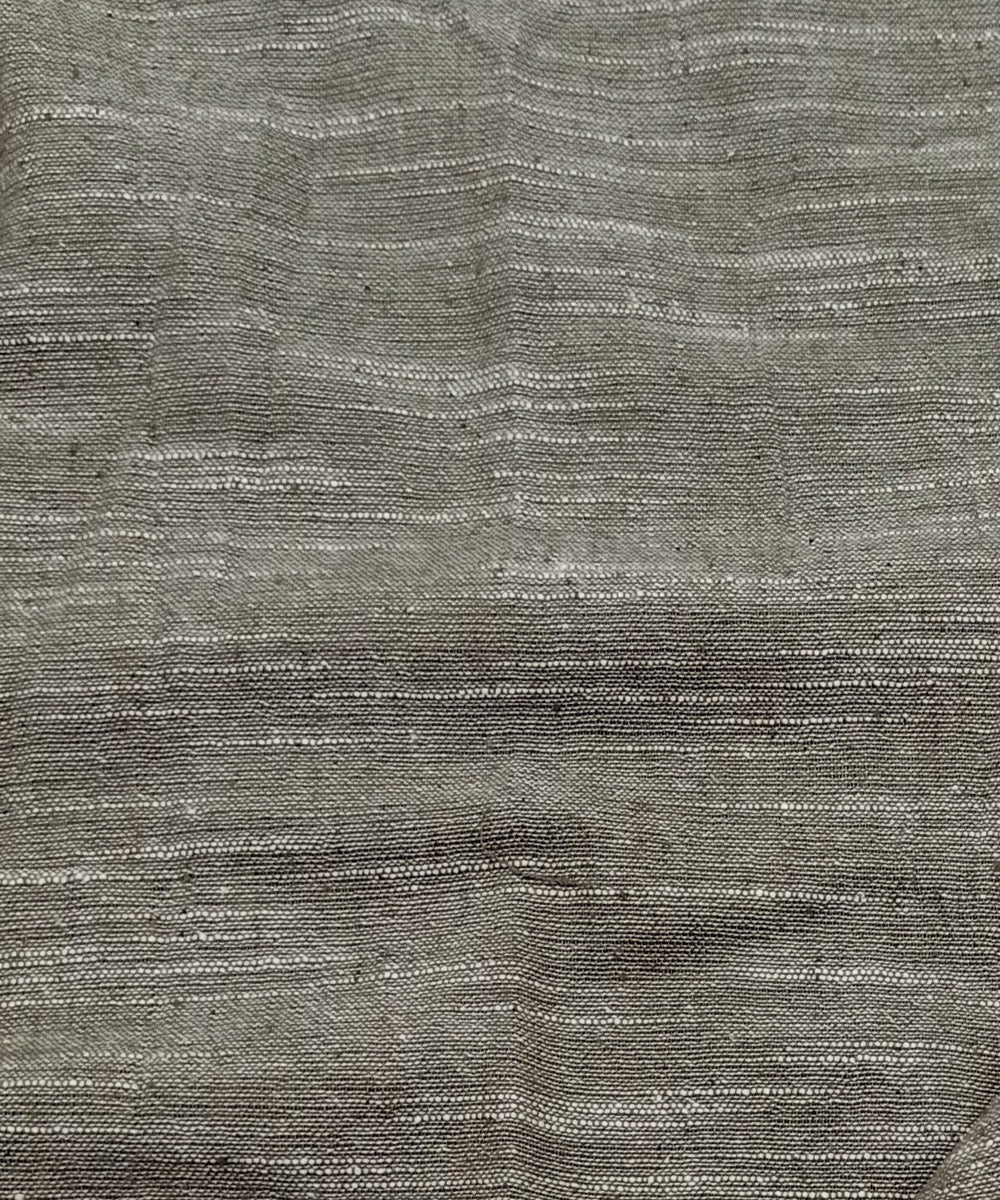 Grey handwoven cotton khadi fabric