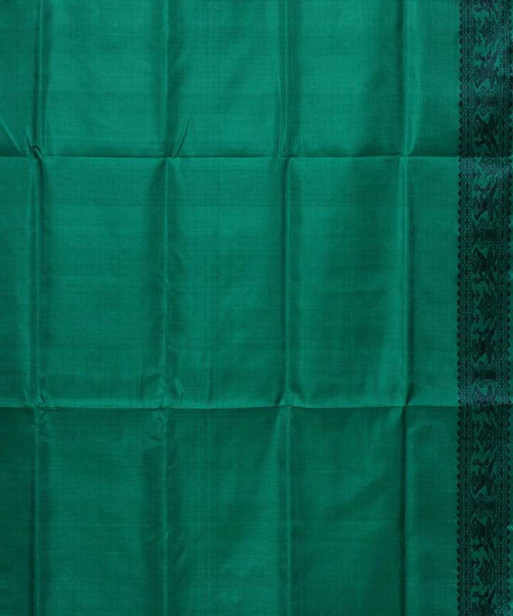 Sea green handwoven baluchari silk saree