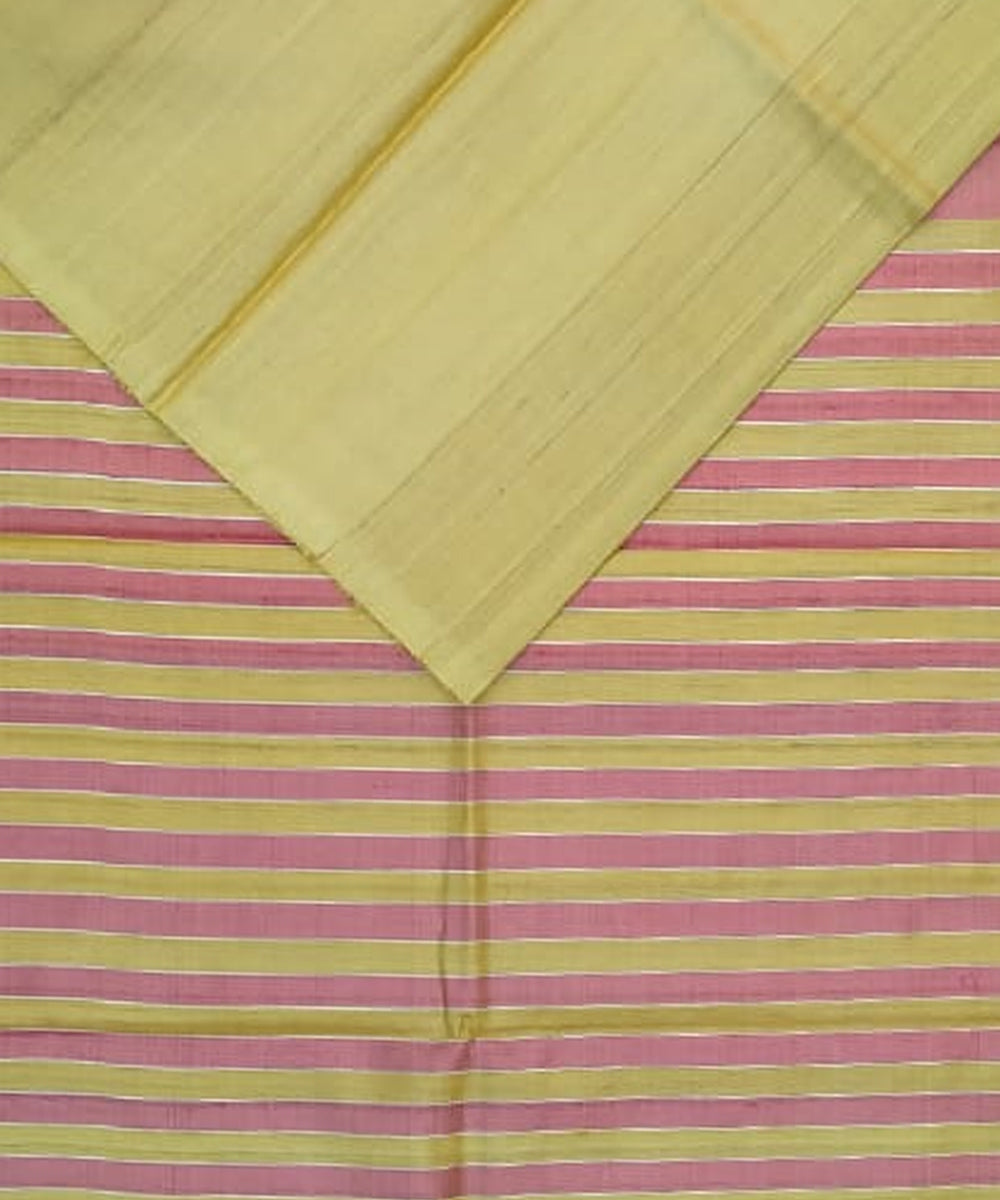 Yellow brown silk handloom gopalpur saree