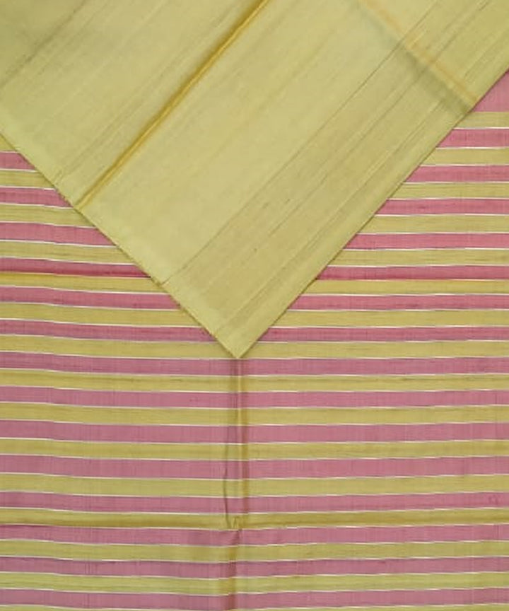 Yellow brown silk handloom gopalpur saree