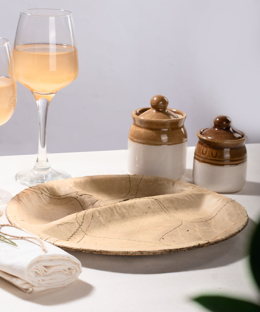 Beige Disposable  Handcrafted plates