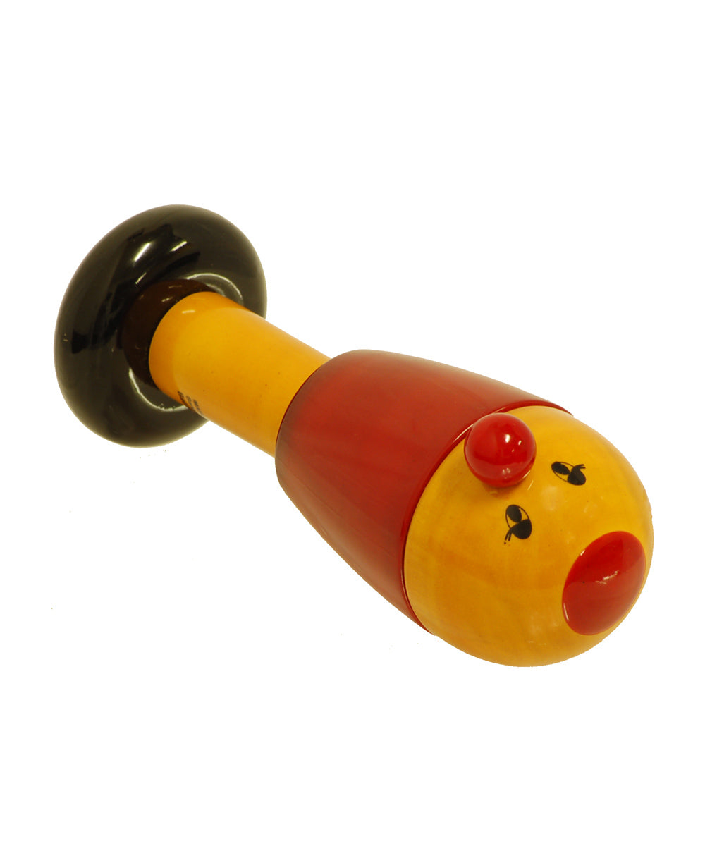 Red wooden channapatna toy