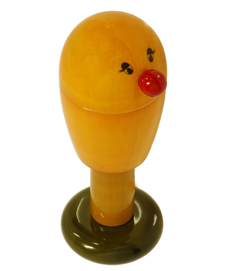 Yellow wooden handcrafted channapatna toy