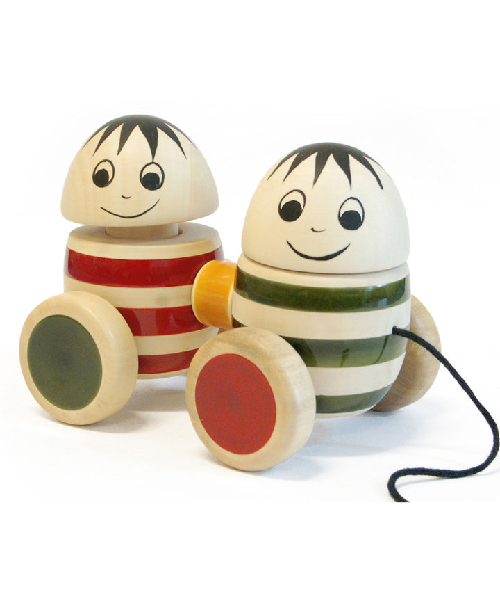 Red green wooden channapatna toy