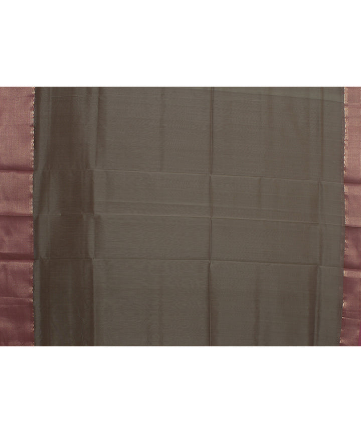 Olive purple handloom maheshwari cotton silk saree