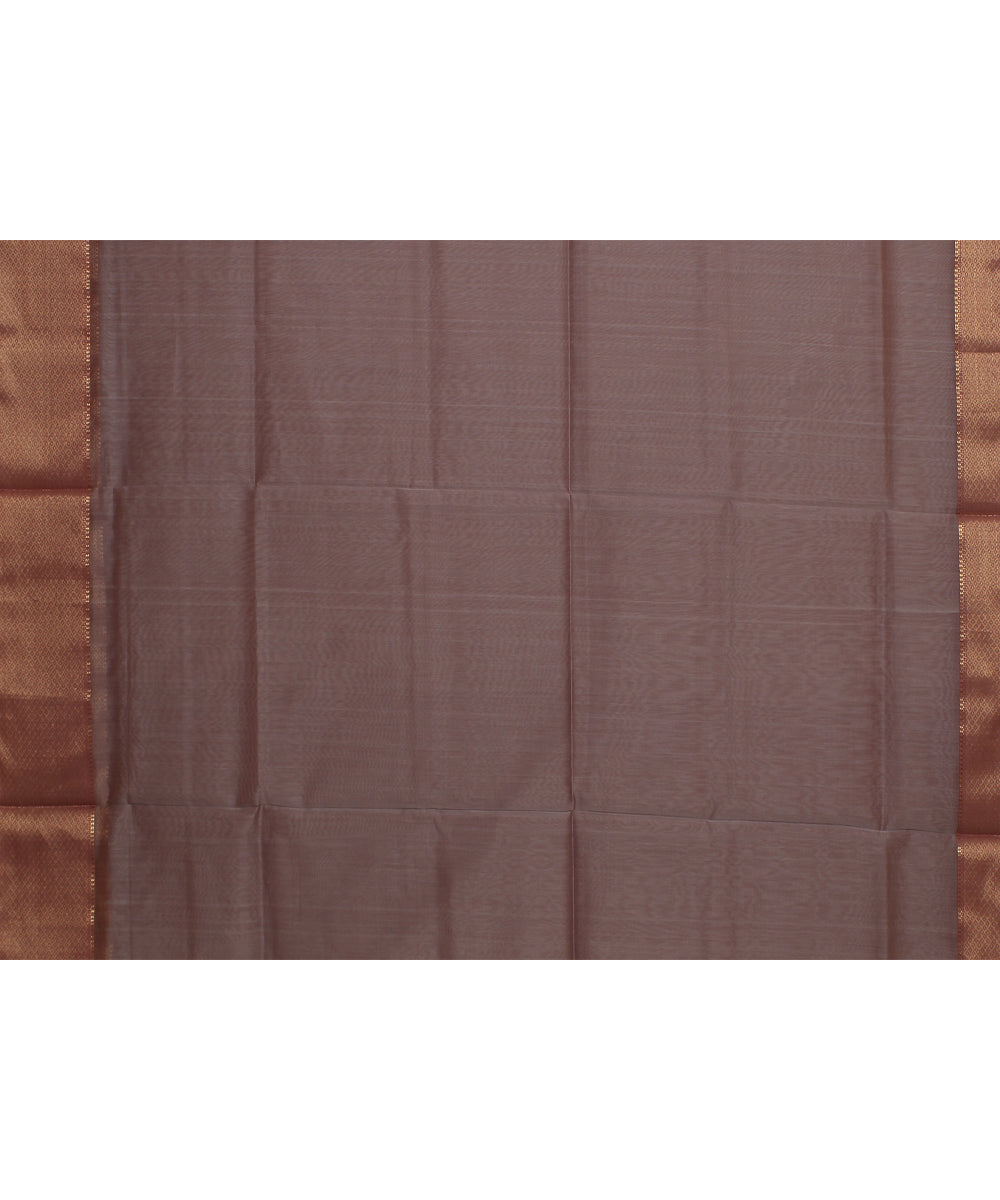 Grey purple handloom maheshwari cotton silk saree