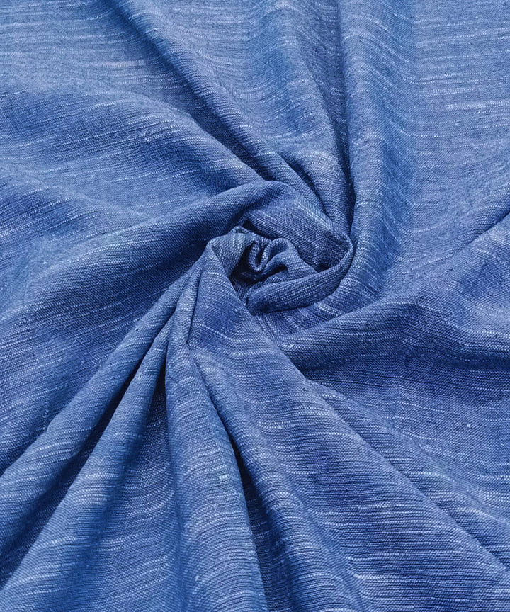 Sky blue handwoven cotton khadi fabric