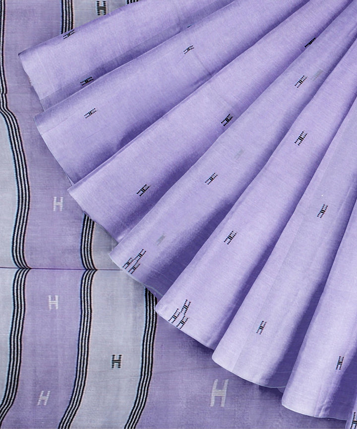 Lavender handloom cotton bengal saree