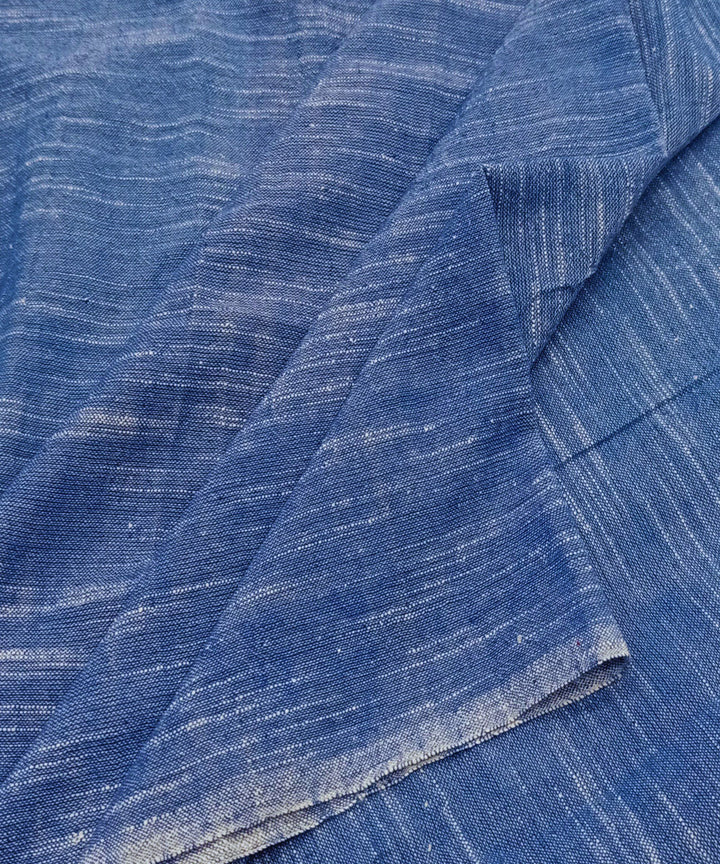 Sky blue handwoven cotton khadi fabric