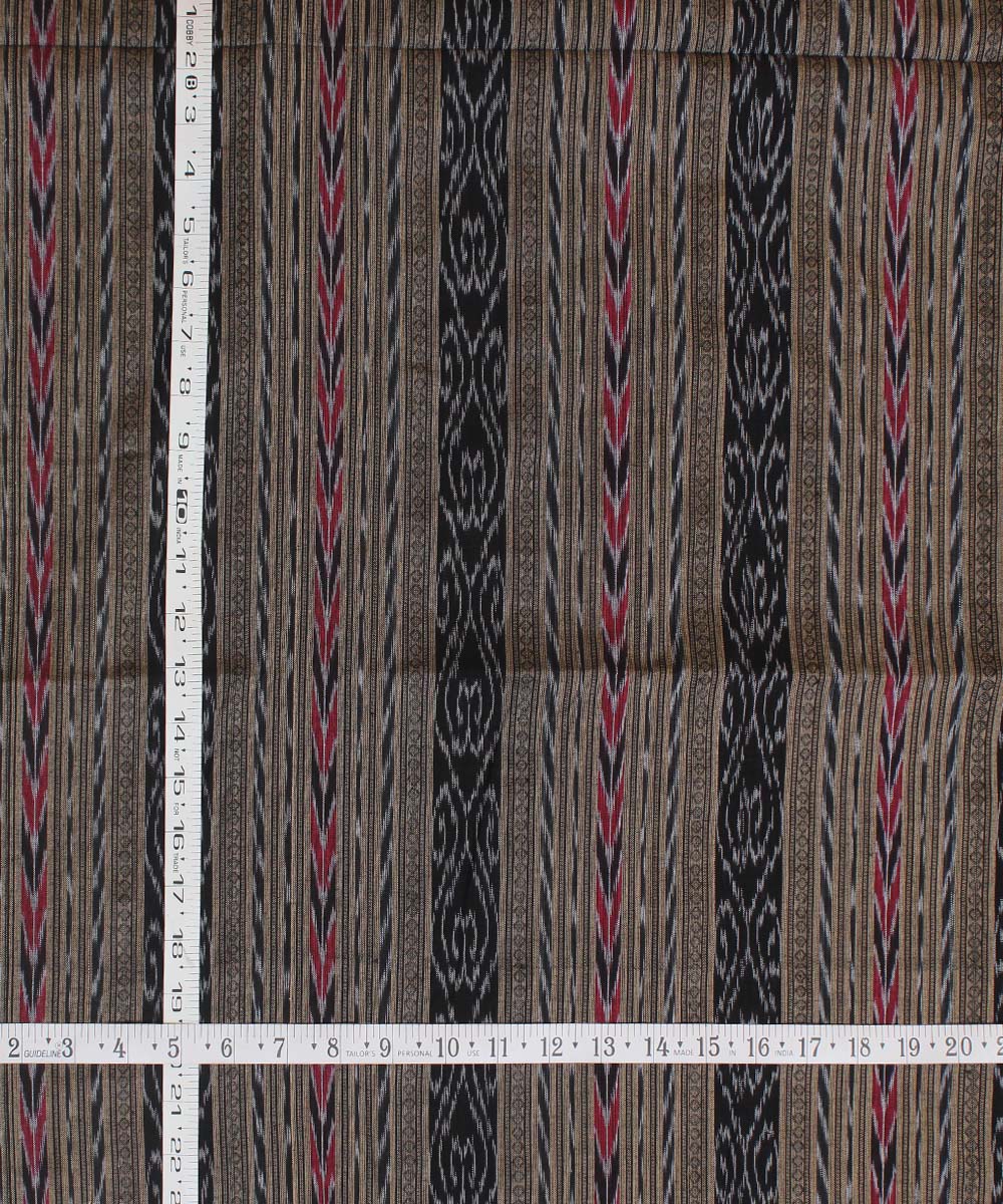 2.4 m black cotton handwoven nuapatna kurta material